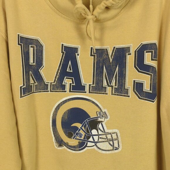 NFL Team Apparel Los Angeles Rams Hoodie Sweatshirt XXL Gold Fleece Pullover - Picture 4 of 14